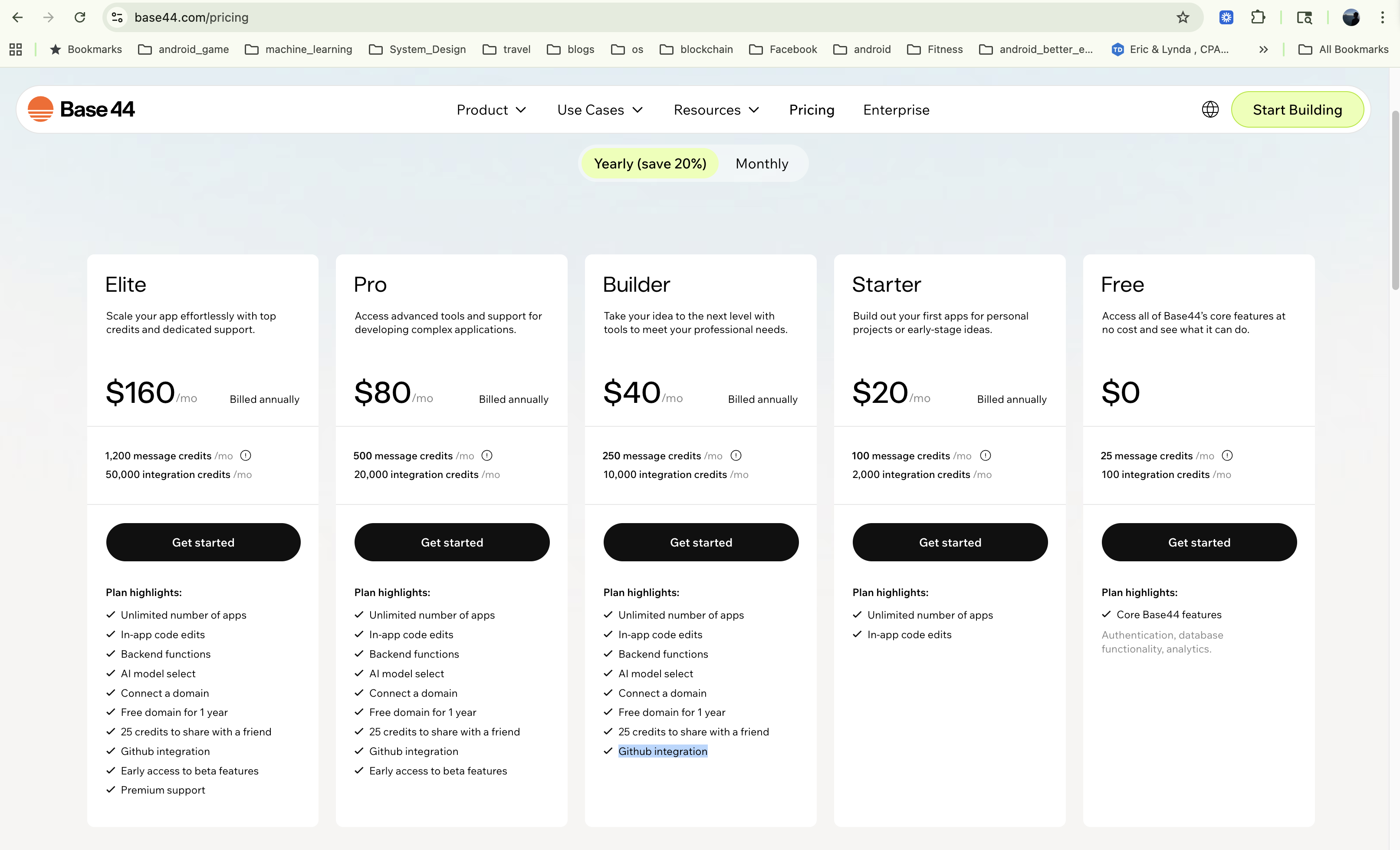 Vibecode pricing page showing source code download requires the $50/month Pro plan